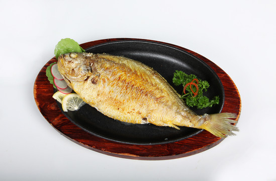 煎黃花魚