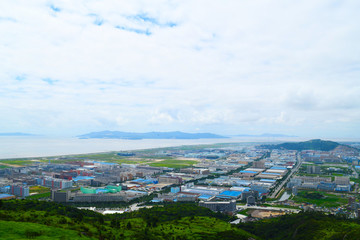 樂清經濟開發(fā)區(qū)全景圖藍天白云