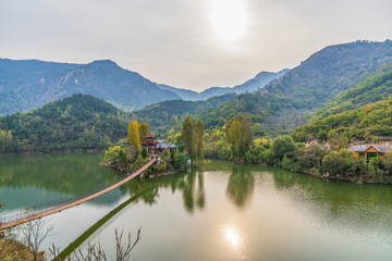 淄博云水瑤景區(qū)秋天山水風(fēng)景