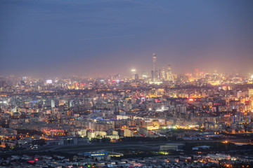 俯瞰北京城市夜晚風(fēng)光