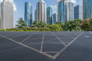 上海瀝青路面和現(xiàn)代建筑群