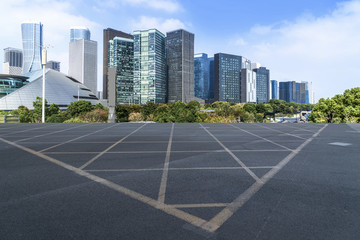 杭州錢江新城和瀝青高速公路