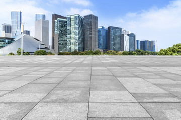 杭州現(xiàn)代建筑和地磚路面