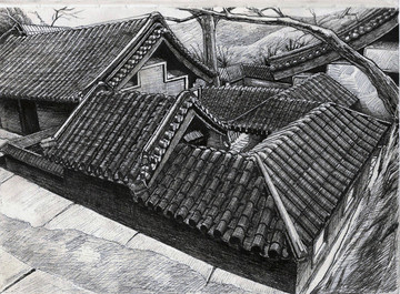 線描房屋