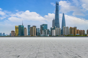 地磚路面和上海高端寫字樓
