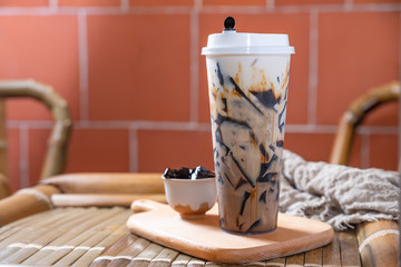 臺灣燒仙草奶茶