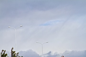 天空云彩路燈