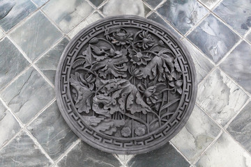 中式影壁墻雕花