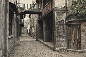老上海石庫(kù)門街景