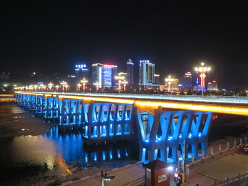 安康漢江一橋夜景