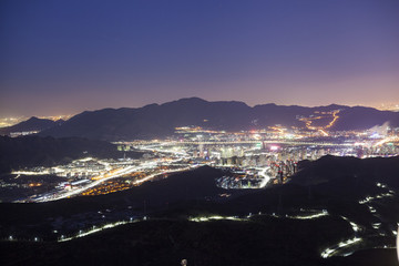 俯瞰北京城市夜景