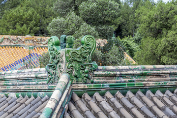 北海公園古建筑屋脊