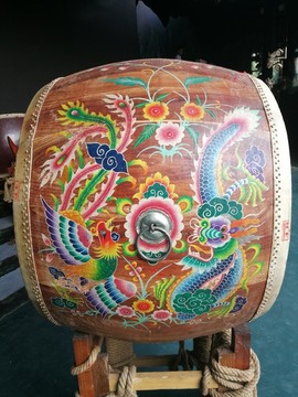 傳統(tǒng)鼓文化裝飾圖案實景攝影