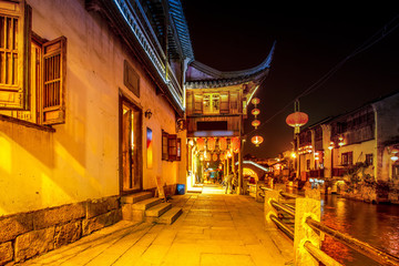 蘇州山塘古鎮(zhèn)夜景