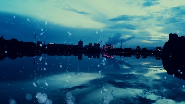 處理過的晚霞