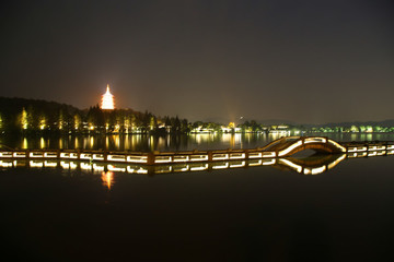 杭州西湖夜景