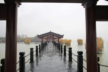 無(wú)錫影視基地三國(guó)城水上棧橋