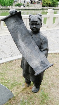 古代兒童雕塑