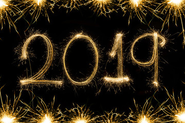2019新年快樂煙花字