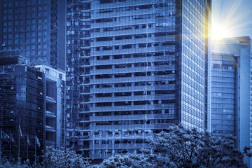 深圳CBD現(xiàn)代建筑玻璃幕墻