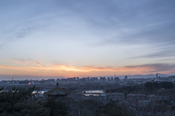 景山公園落日