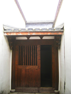 中式仿古木門