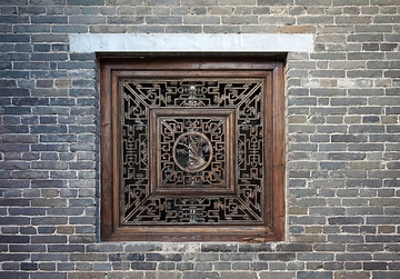 仿古木窗
