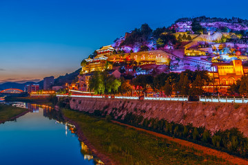 延安清涼山夜景