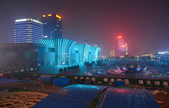 濟(jì)南西站夜景