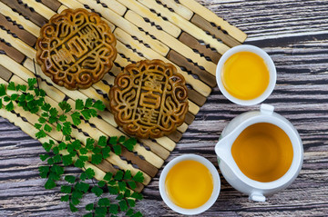 中秋節(jié)月餅和茶