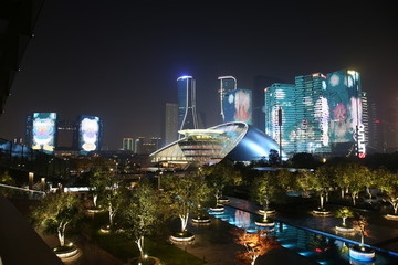 錢(qián)江新城燈光秀