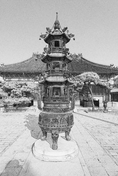 北京白塔寺香爐