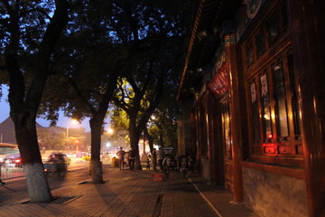 北京傍晚街道