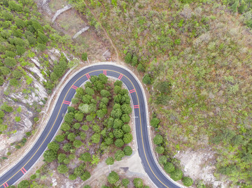 山區(qū)公路航拍