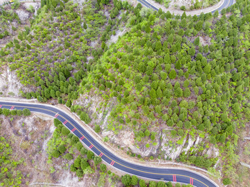 山區(qū)公路航拍