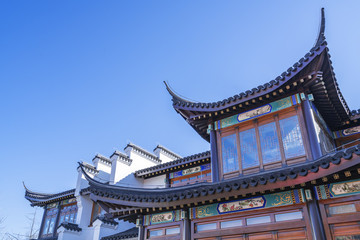 仿古建筑飛檐天空