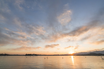 頤和園夕陽晚霞