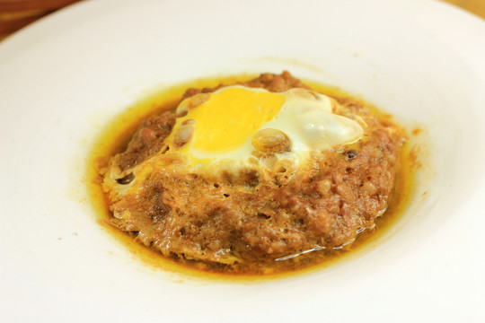 蛋蒸肉餅