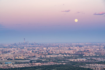 俯瞰北京城市夜景