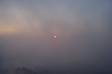 泰山晚霞