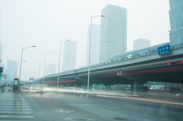 北京國貿(mào)霧霾天氣