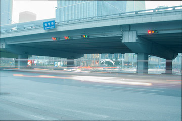 北京國貿(mào)霧霾夜景