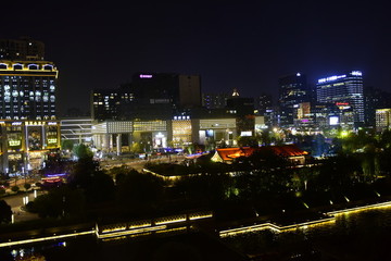 西安古城夜景
