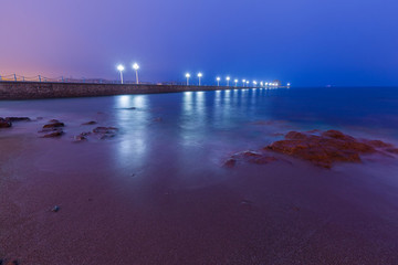 青島棧橋夜景