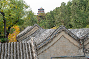 中式建筑庭院屋頂