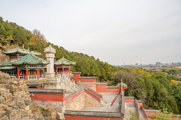 俯瞰頤和園古建筑秋色