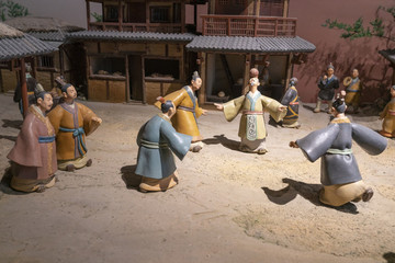 古代蹴鞠場(chǎng)景