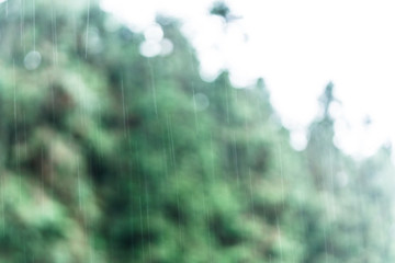大雨天的雨水連成一條條線