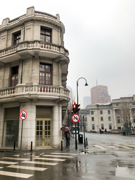 老建筑漢口江灘洋樓建筑