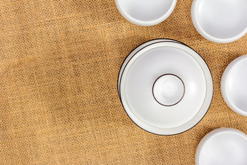 白瓷茶具蓋碗
